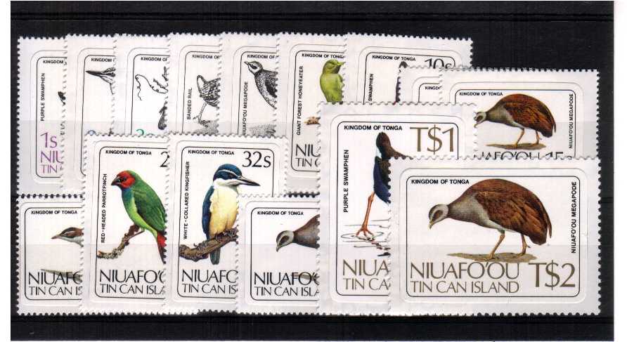 Birds - Self Adhesive - Superb unmounted mint set of fifteen.