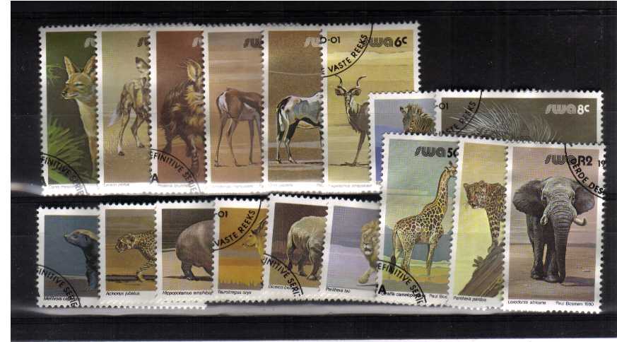 The original set of seventeen superb fine used.