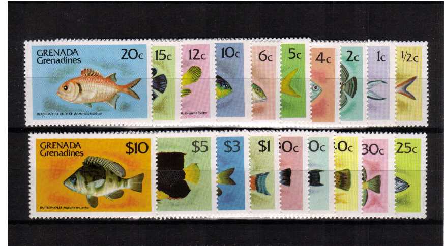 Fish set of nineteen - without imprint date - superb unmounted mint.<br/><b>QQNO</b>
