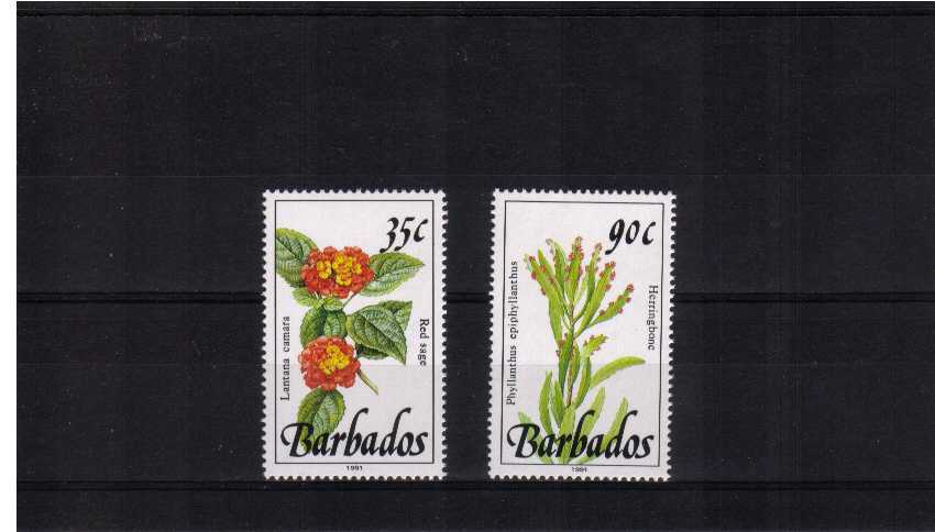 Wild Plants set of two later values superb unmounted mint.
