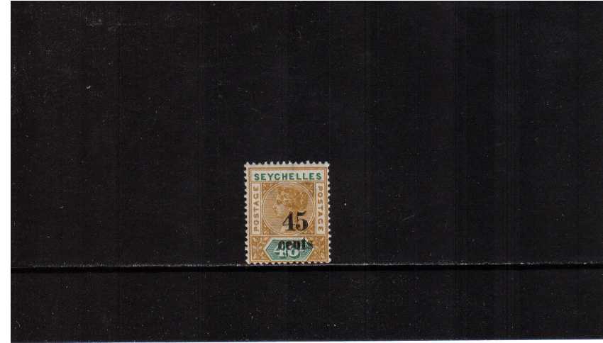 45c on 48c Ochre and Green superb lightly mounted mint.