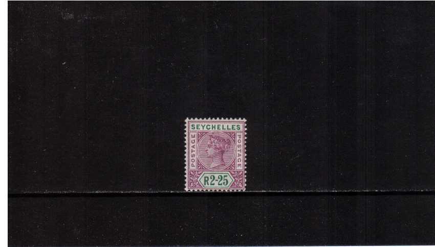 R2 25c Bright Mauve and Green lightly mounted mint.