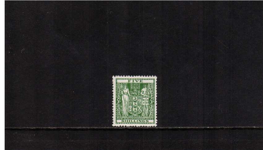 5/- Green Postal Fiscal superb unmounted mint