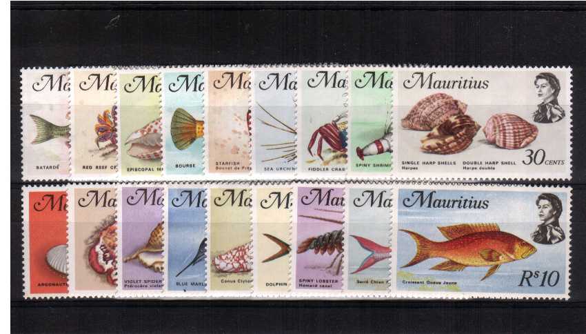 Marine Life set of eighteen superb unmounted mint