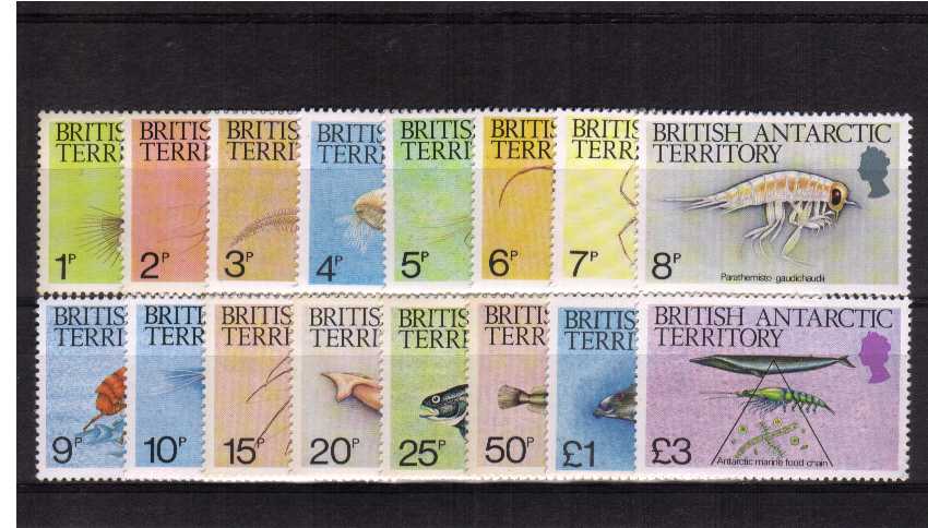 Marine Life - set of sixteen very ligtly mounted mint