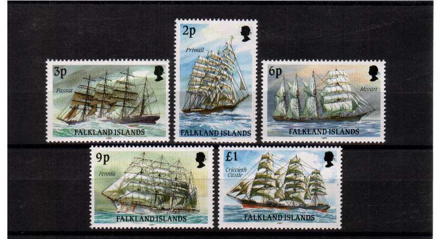 superb unmounted mint set of five  with 1991 imprint