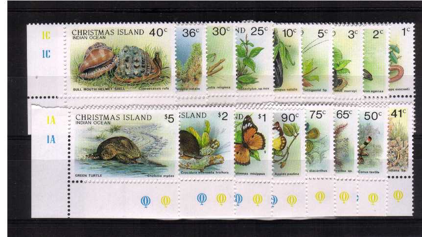 Superb unmounted mint set of seventeen, all SW corner stamps
