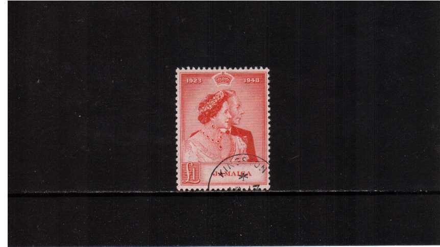 The 1948 Royal Silver Wedding top value superb fine used cancelled with part KINGSTON CDS date stamp.<br/><b>SEARCH CODE: 1948RSW</b>
