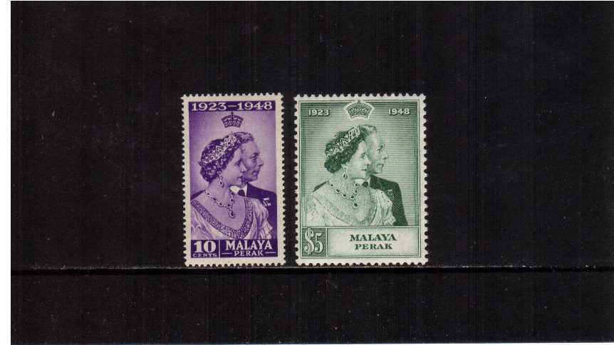 The 1948 Royal Silver Wedding set of two lightly mounted mint.<br/><b>SEARCH CODE: 1948RSW</b>