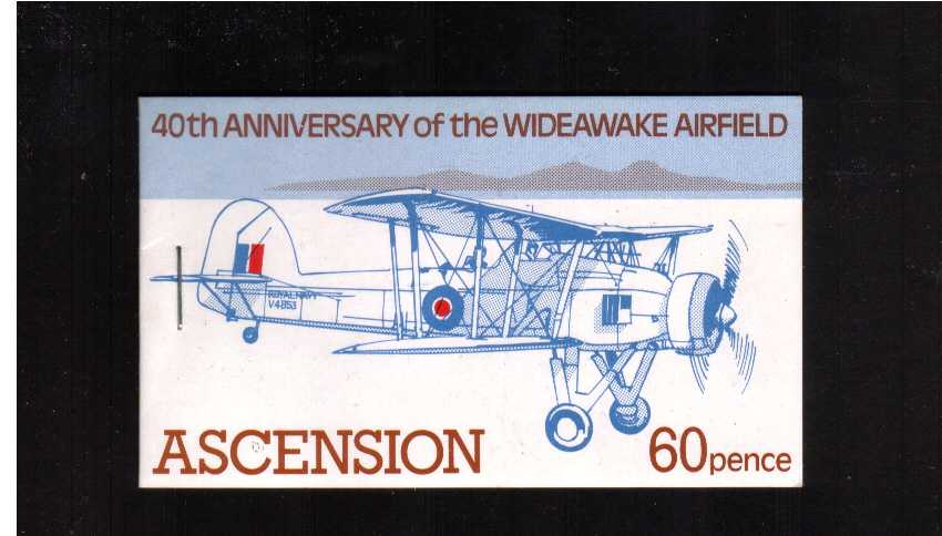60p Wideawake Airfield - Blue-Complete booklet