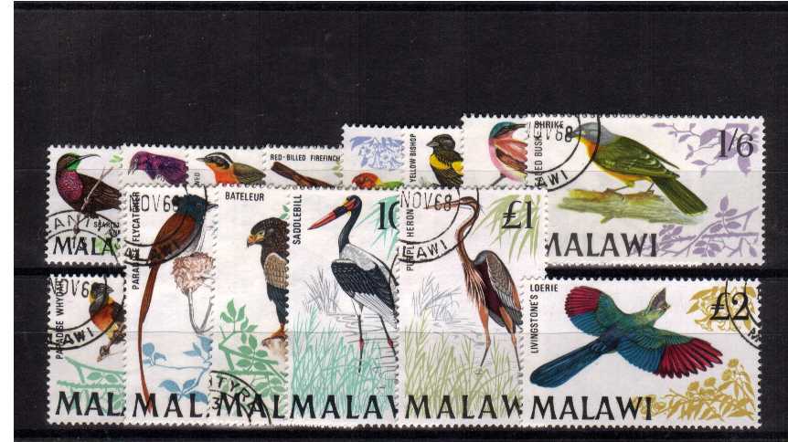 Birds  set of fourteen superb fine used