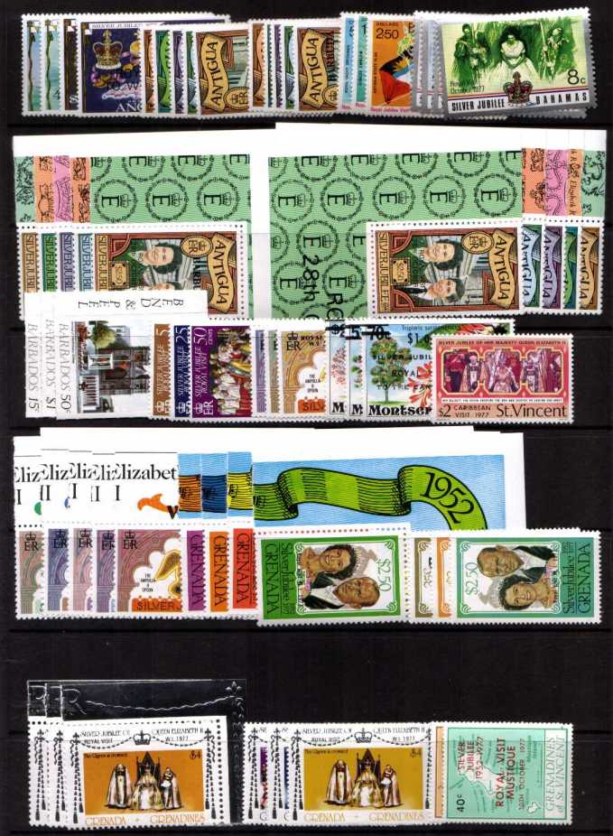 Royal Visit - Set of 46 plus 19 extra stamps and 8 minisheets (not shown in scan) all superb unmounted mint.