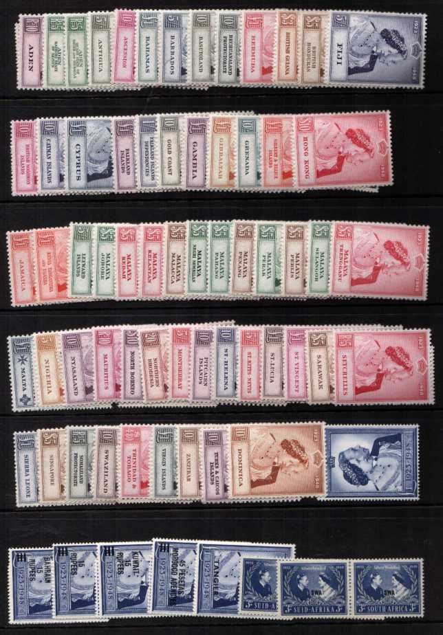 The famous Royal Silver Wedding set of 138 stamps all superb unmounted mint