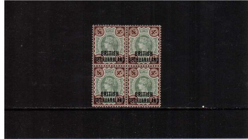 Fine lightly mounted mint block of four (unmounted on lower stamps)
