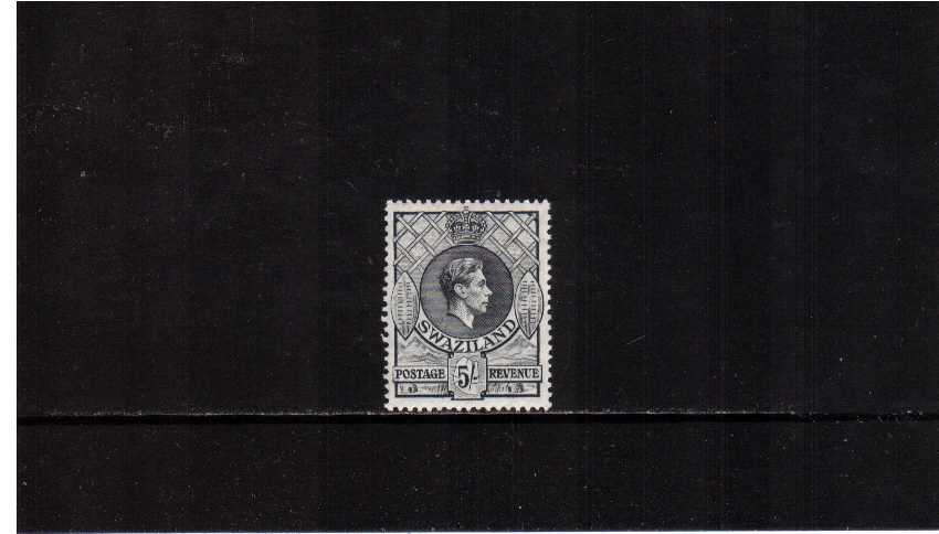 5/- Grey - Perforation 13�x13 - superb unmounted mint.  c4qr