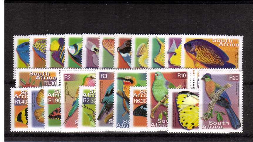 Fish and Birds set of twentyseven superb unmounted mint.