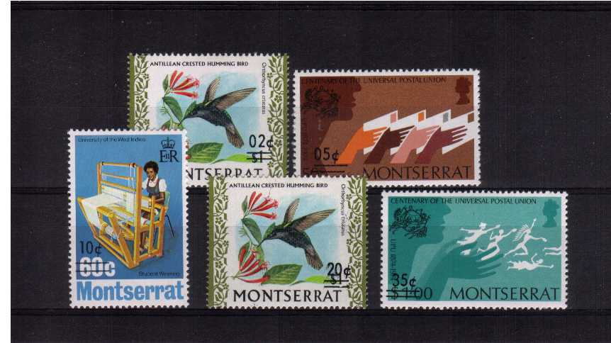 Lightly mounted mint set of five.