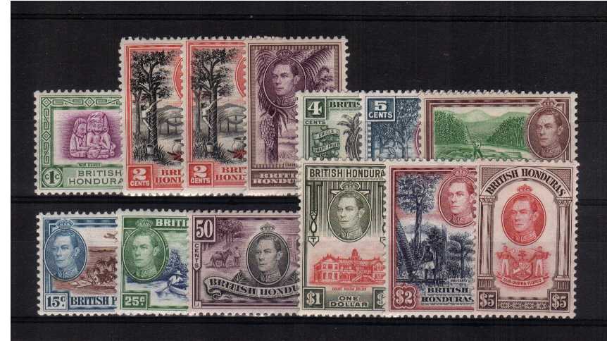 Fine lightly mounted mint set of twelve plus the 2c perforation change single.