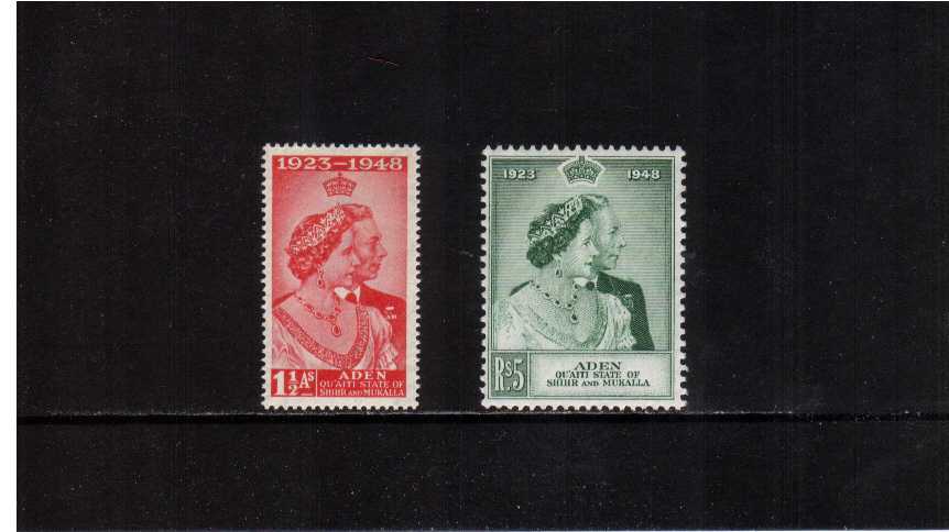 The 1948 Royal Silver Wedding set of two superb lightly mounted mint.<br/><b>SEARCH CODE: 1948RSW</b>