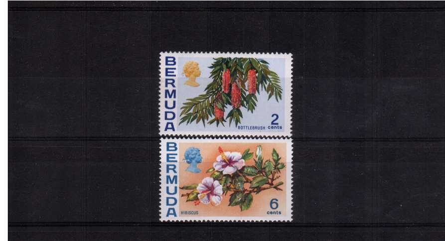 Flowers - Sideways watermark - set of 2 superb unmounted mint