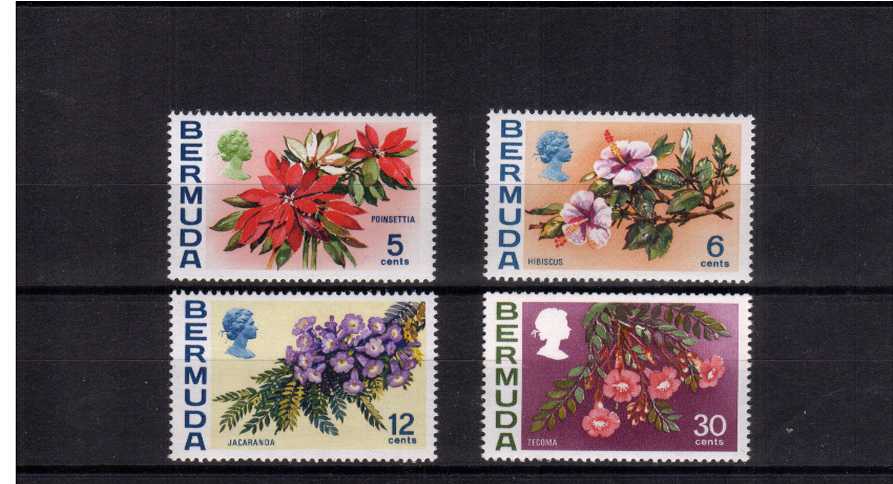 Flowers - watermark upright - set of four superb unmounted mint