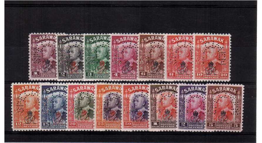 superb unmounted mint set of 15 perfined SPECIMEN