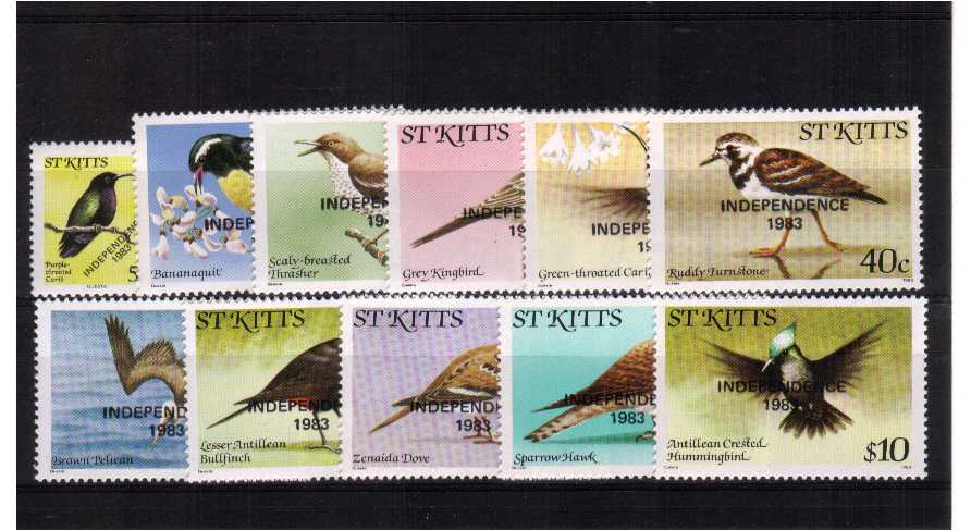 overprint set of 11 superb unmounted mint with imprint