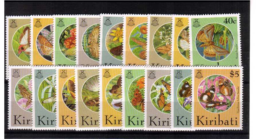 Butterflies - Superb unmounted mint set of eighteen.