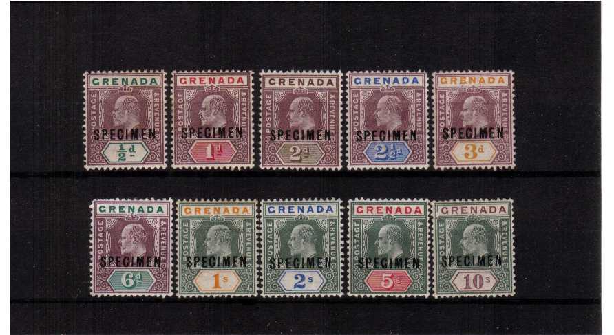 fine mounted mint set of 10 overprinted SPECIMEN