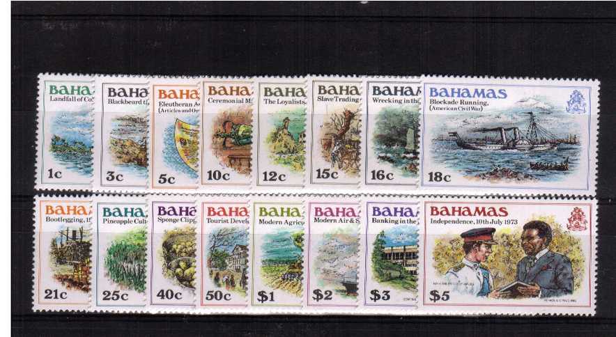 History set of sixteen very lightly mounted mint