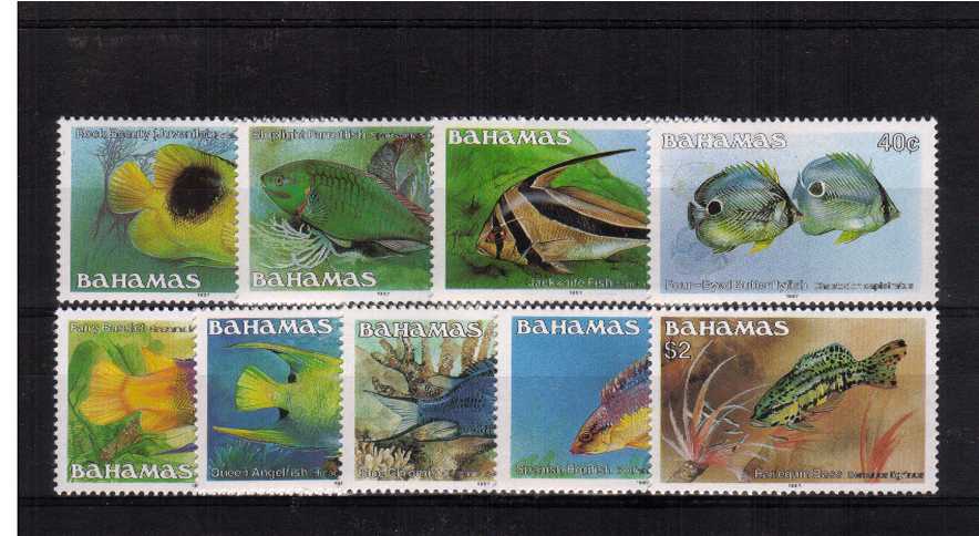 Fishes - Complete set of nine all with 1987 imprint dates