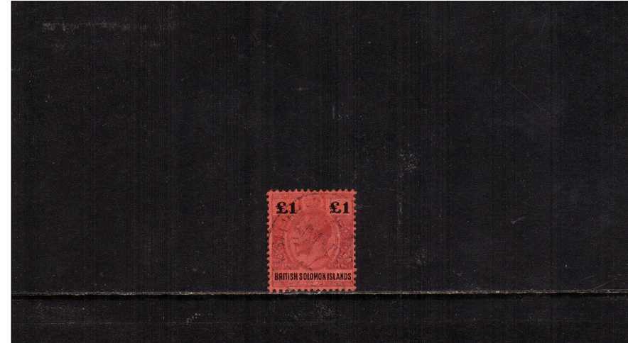 �1 Purple and Black on Red. The top value to the set superb fine used.