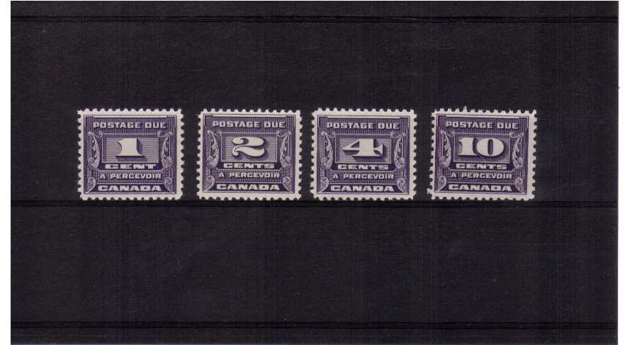 A fine mounted mint set of four