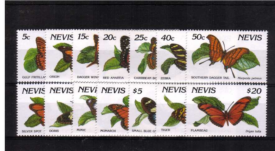 Butterflies set of fourteen superb unmounted mint. Scarce set!<br/><br/>
<b>NYQ08</b>