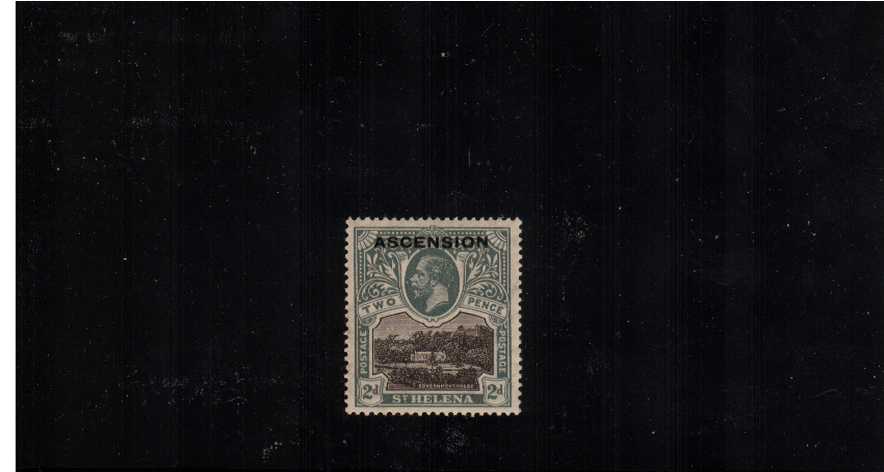 2d Black and Grey very lightly mounted mint showing the SG illustrated variety ''Line through ''P'' of POSTAGE ''. SG Cat �350
