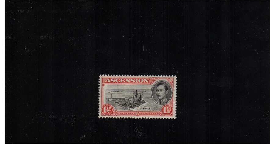 1�d Black and Vermilion very fine lightly mounted mint showing the SG illustrated variety  ''Davit flaw'' . SG Cat �325
<br/><br/>
<b>NYQ08</b>