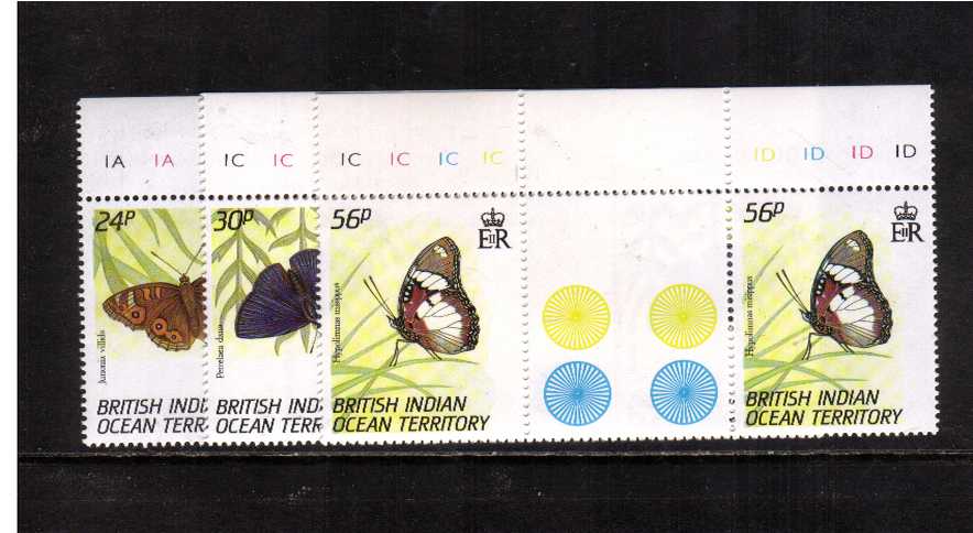 Butterflies set of three in superb unmounted mint gutter pairs
<br/><br/>
<b>NYQ08</b>