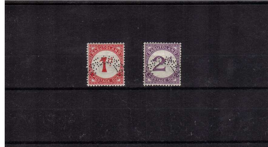 Postage Due set of two lightly mounted mint perfined 
