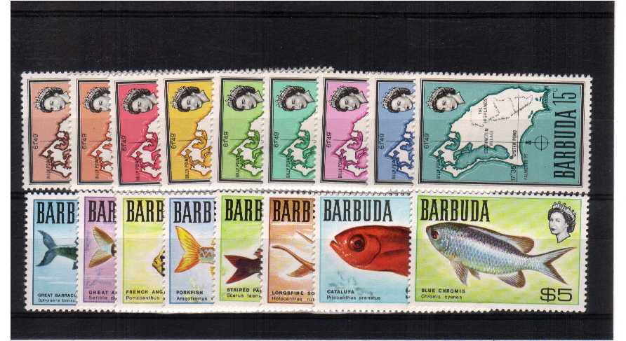 Maps and Fish - A superb unmounted mint set of seventeen.<br/><b>QQZ</b>