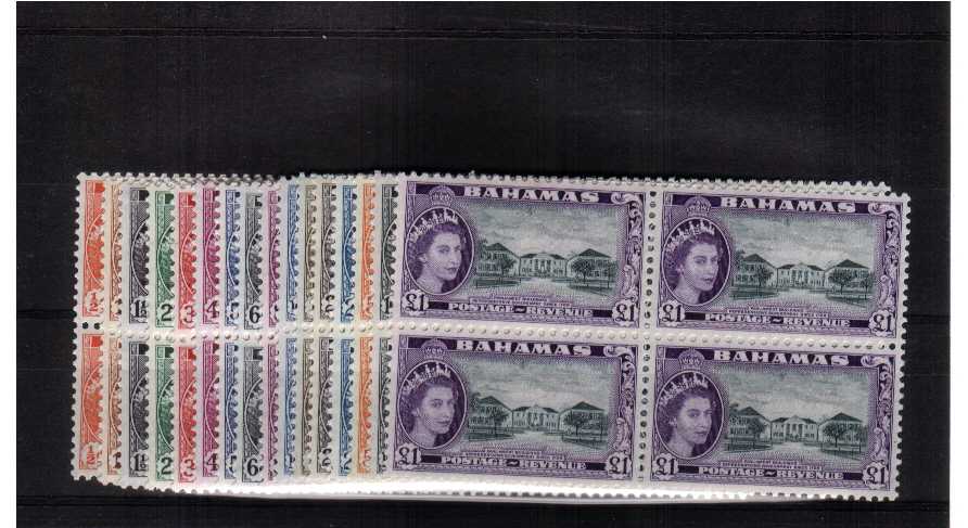 Superb unmounted mint set of sixteen in blocks of four.