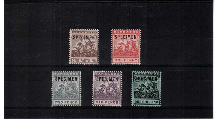 fine mounted mint set of 5 overprinted SPECIMEN