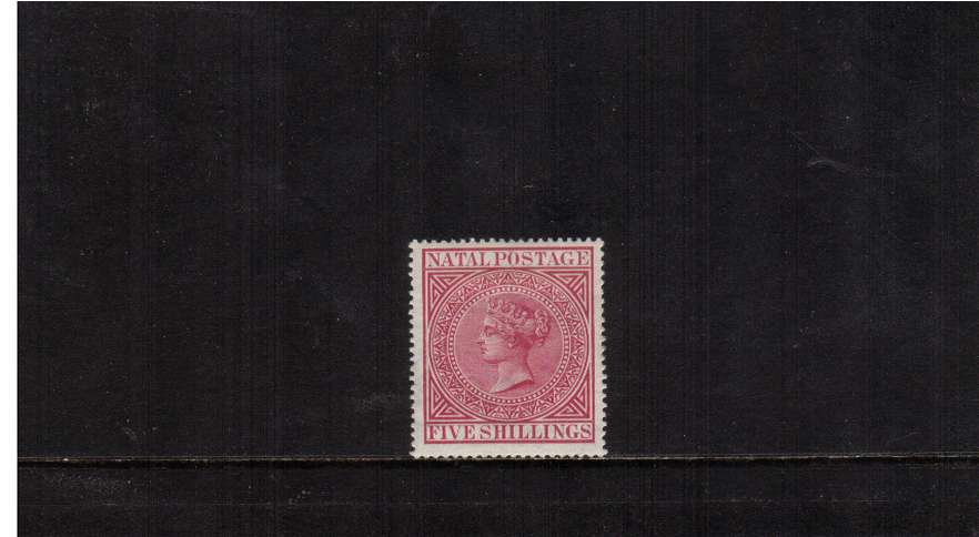 5/- Carmine. A stunning superb very lightly mounted mint stamp. Very fresh.<br/><br/>
<b>NYQ11</b>