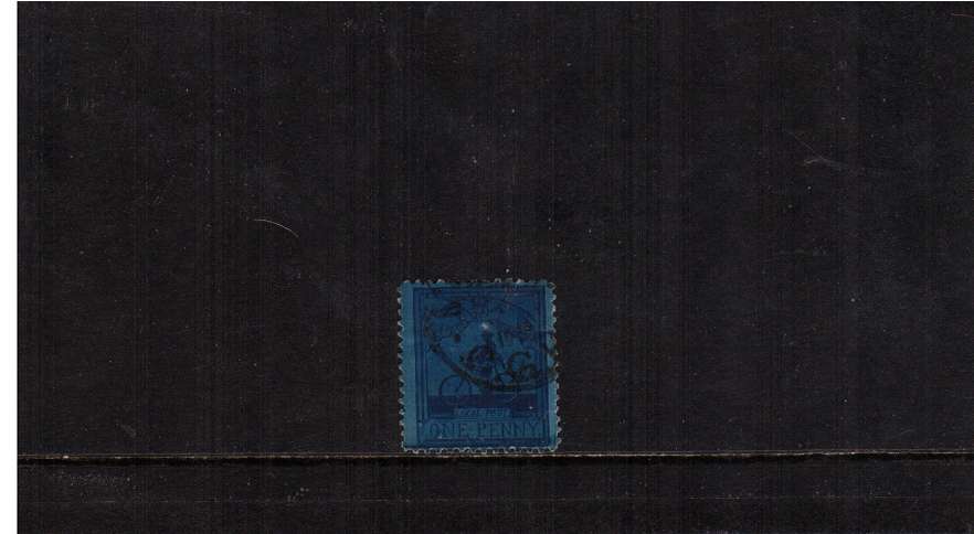 the famous Major Goodyear on his bicycle! 1d Deep Blue on Blue  fine used but with thin. Scare stamp though! SG Cat �275
<br/><br/>
<b>NYQ11</b>