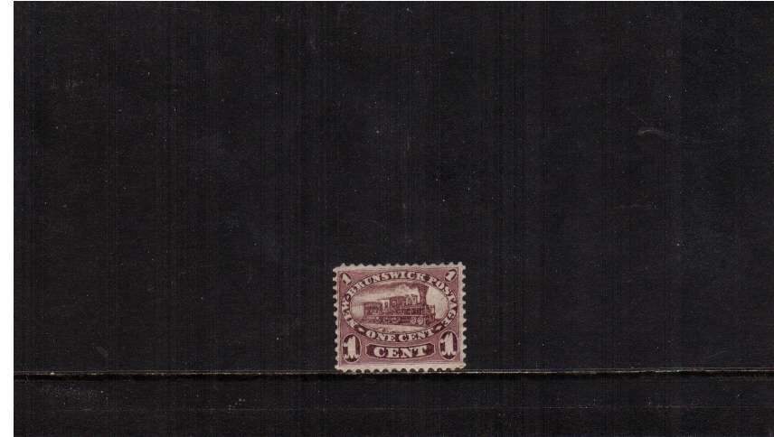 1c Purple in superb lightly mounted mint condition with full gum featuring the first locomotive train to be shown on a stamp.
<br/><br/>
<b>NYQ11</b>