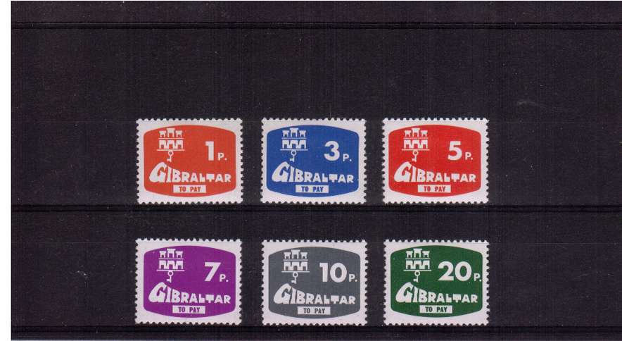 Postage Due set of six lightly mounted mint.