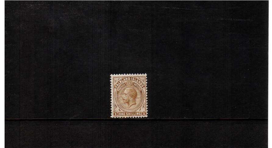 1/- Pale Bistre-Brown lightly mounted mint single