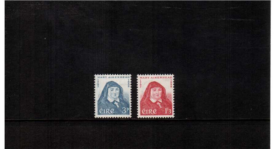 Mother Mary Aikenhead<br/>A  superb unmounted mint set of two