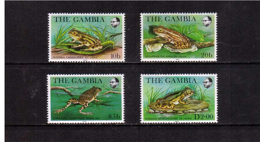 Frogs set of four superb unmounted mint