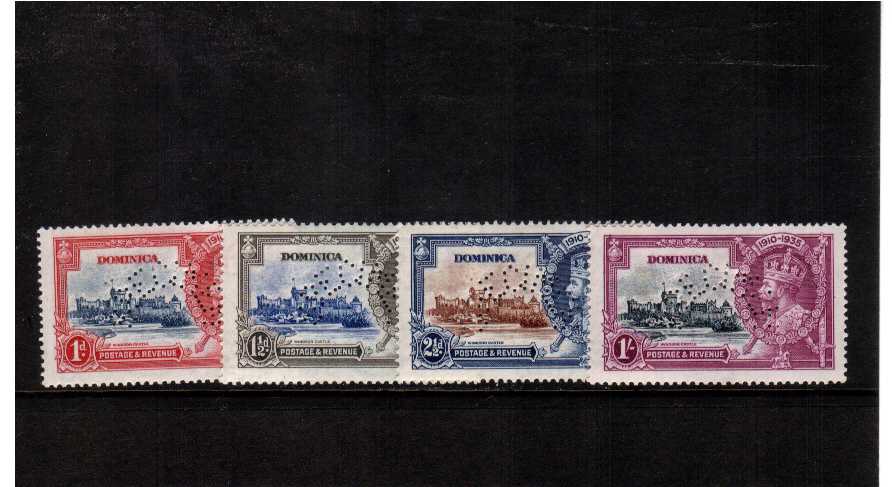 Silver Jubilee - fine lightly mounted mint set of 4 perfined SPECIMEN