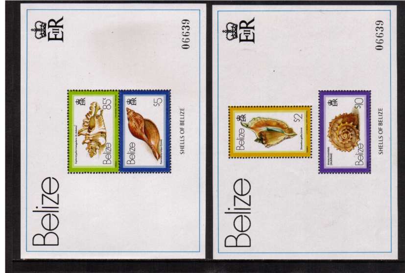 Seashells - Definitive set issue set of two minisheets superb unmounted mint.